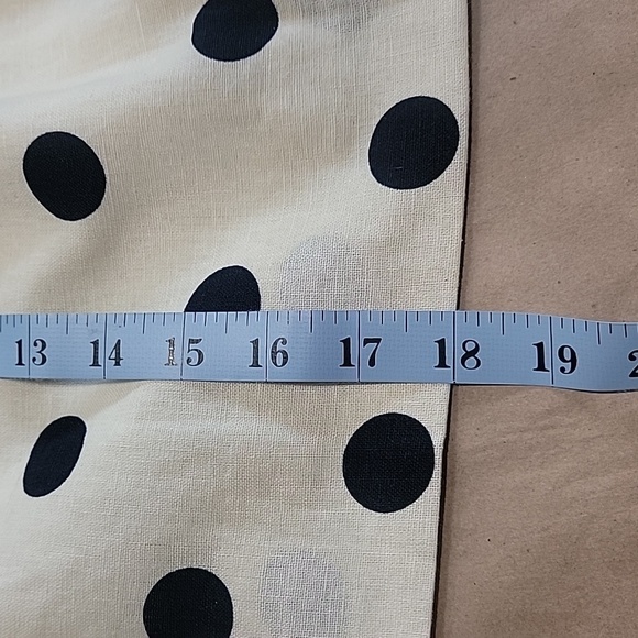 J. Crew, Size 0 Elastic Waistband Ivory/Cream w/ Black Polka Dot Mini Skirt, EUC - Picture 6 of 9